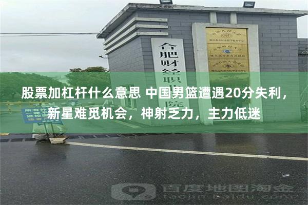 股票加杠杆什么意思 中国男篮遭遇20分失利，新星难觅机会，神射乏力，主力低迷