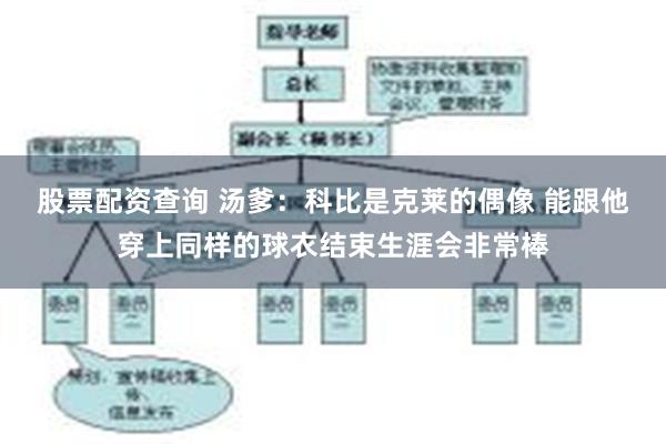 股票配资查询 汤爹：科比是克莱的偶像 能跟他穿上同样的球衣结束生涯会非常棒