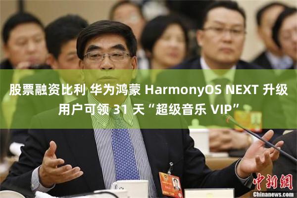 股票融资比利 华为鸿蒙 HarmonyOS NEXT 升级用户可领 31 天“超级音乐 VIP”