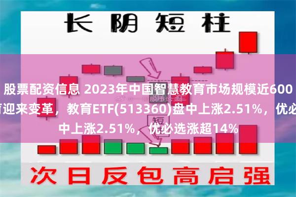 股票配资信息 2023年中国智慧教育市场规模近600亿，AI+教育迎来变革，教育ETF(513360)盘中上涨2.51%，优必选涨超14%