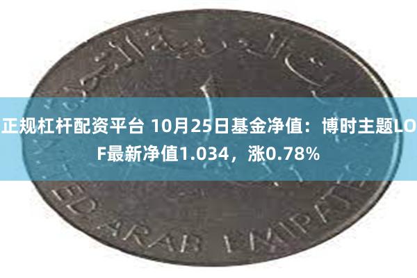 正规杠杆配资平台 10月25日基金净值：博时主题LOF最新净值1.034，涨0.78%